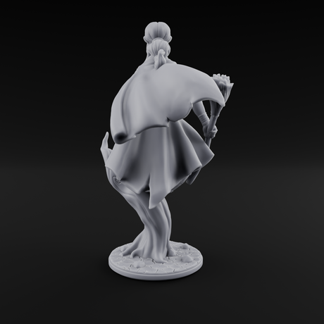 Levitating Hag Witch Miniature for Dungeons and Dragons, Pathfinder or other TTRPGs