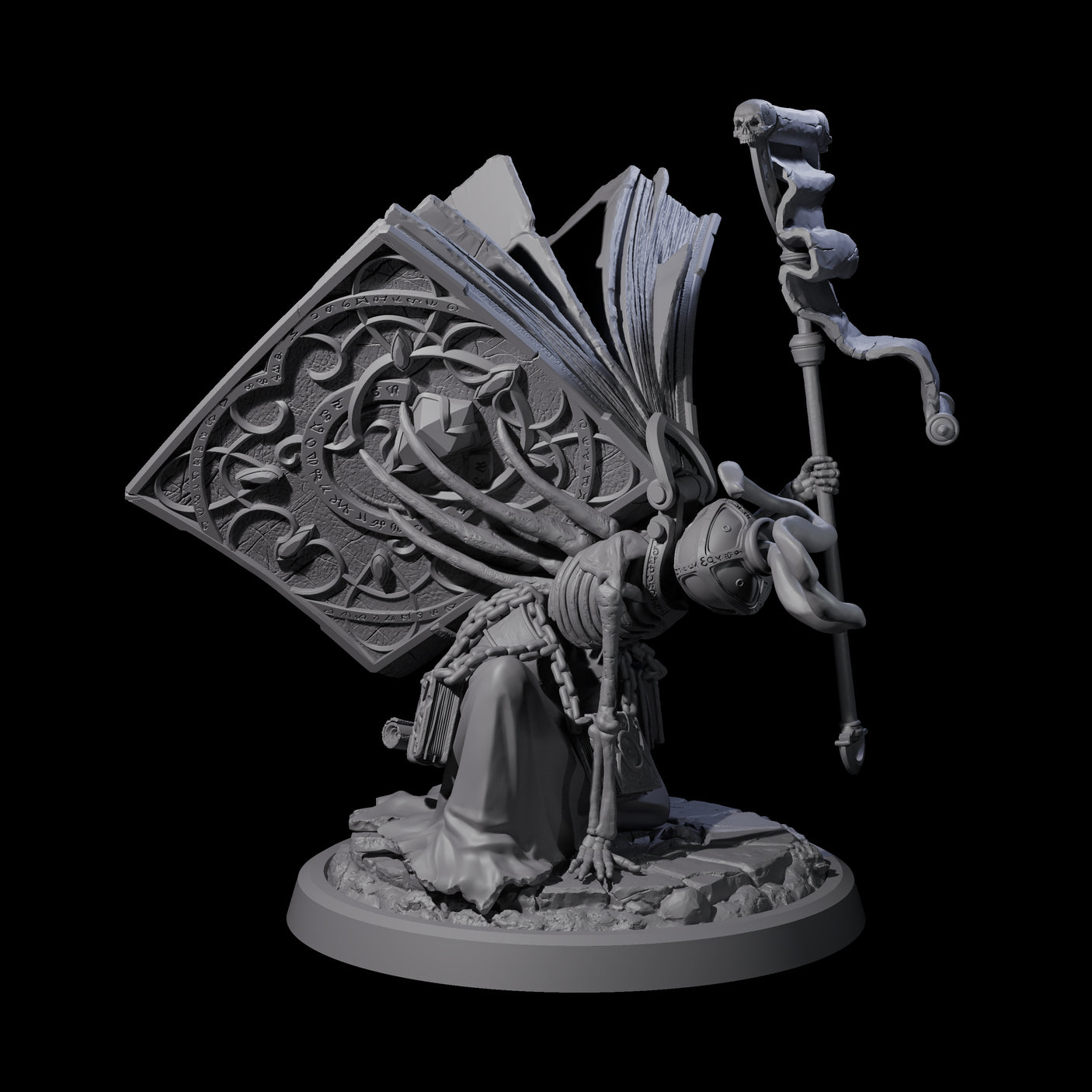 Librarian of the Dead A Miniature for Dungeons and Dragons, Pathfinder or other TTRPGs