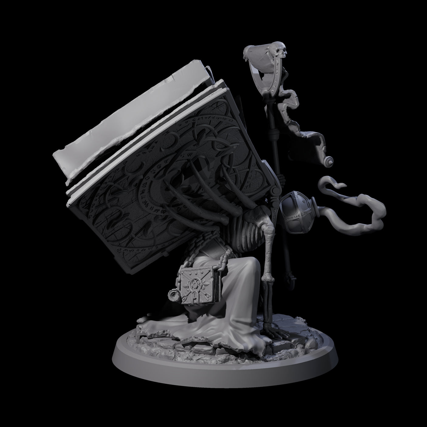 Librarian of the Dead A Miniature for Dungeons and Dragons, Pathfinder or other TTRPGs