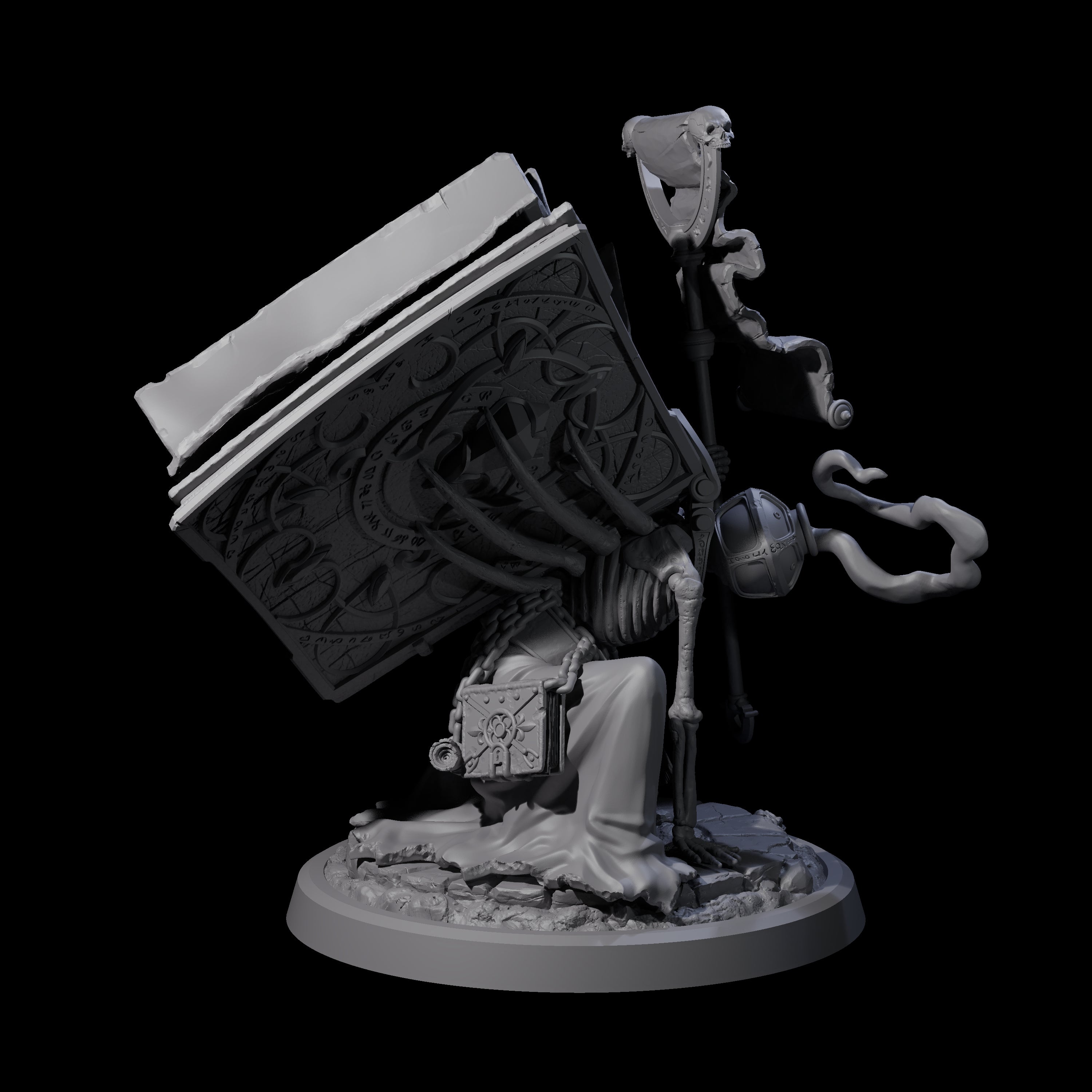 Librarian of the Dead A Miniature for Dungeons and Dragons, Pathfinder or other TTRPGs