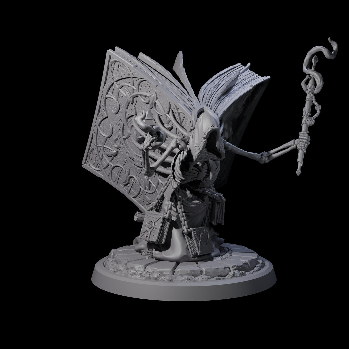 Librarian of the Dead B Miniature for Dungeons and Dragons, Pathfinder or other TTRPGs