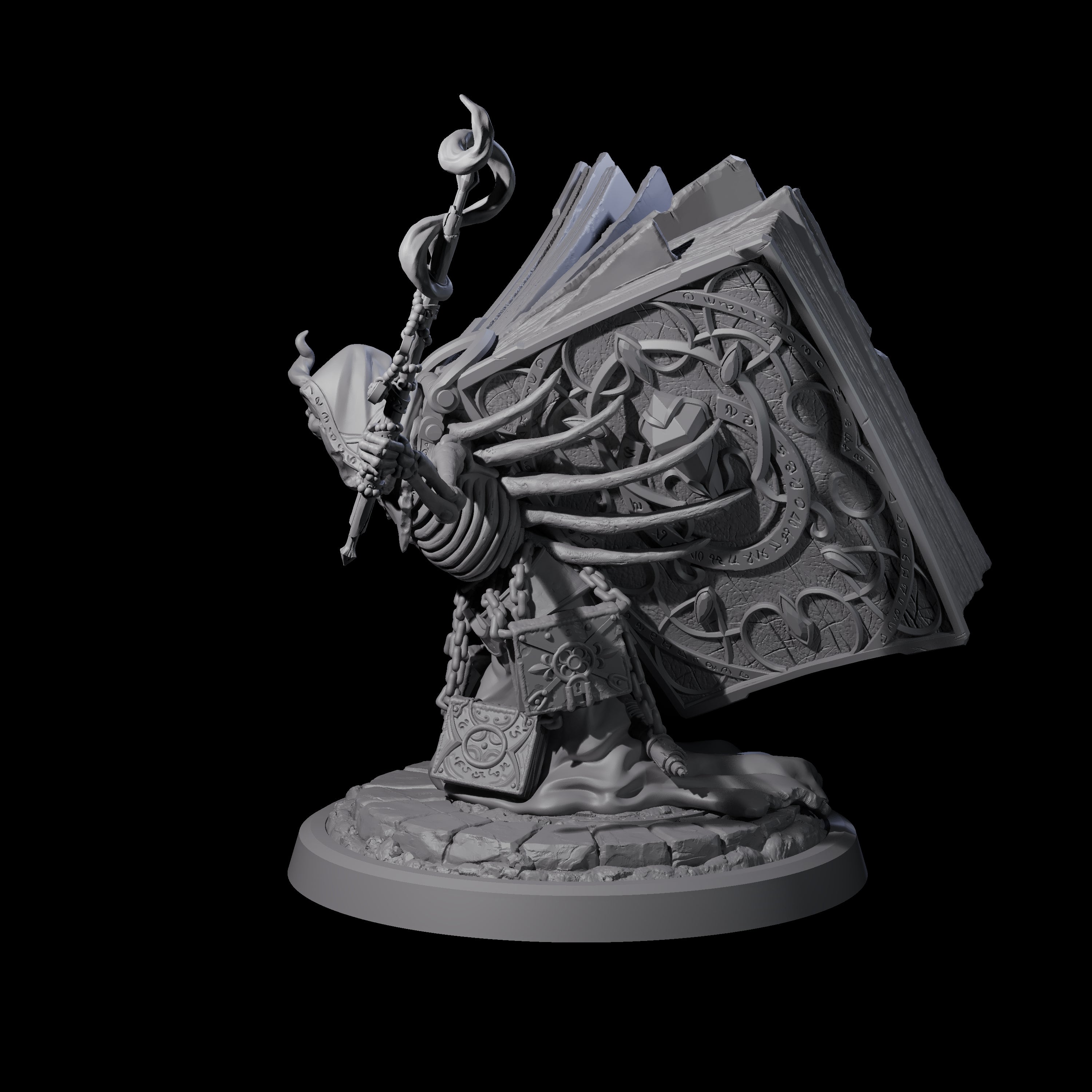 Librarian of the Dead B Miniature for Dungeons and Dragons, Pathfinder or other TTRPGs