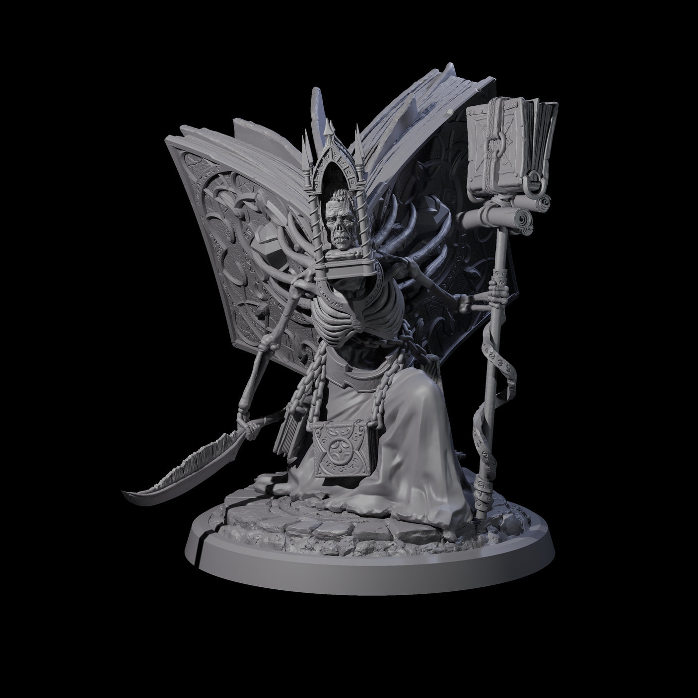Librarian of the Dead C Miniature for Dungeons and Dragons, Pathfinder or other TTRPGs