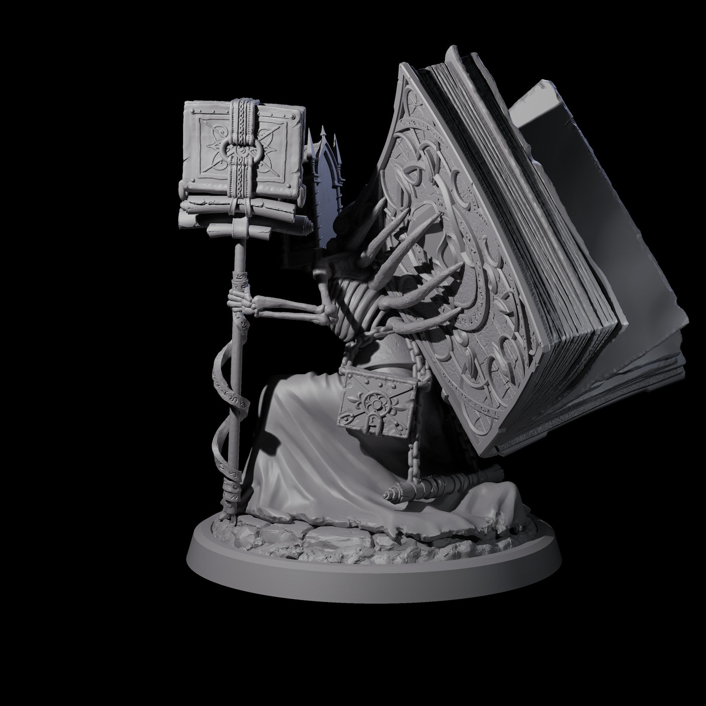 Librarian of the Dead C Miniature for Dungeons and Dragons, Pathfinder or other TTRPGs