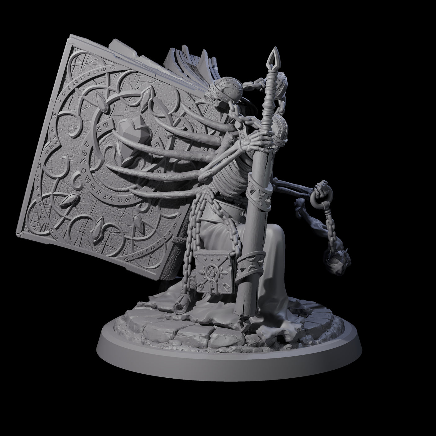 Librarian of the Dead D Miniature for Dungeons and Dragons, Pathfinder or other TTRPGs