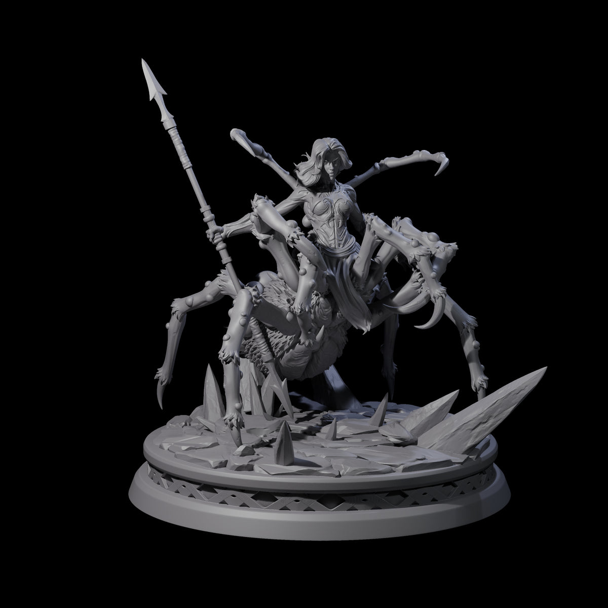 Lilth's Champion - Confident Drider Miniature for Dungeons and Dragons, Pathfinder or other TTRPGs