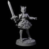 Lionheart Fighter Miniature for Dungeons and Dragons, Pathfinder or other TTRPGs