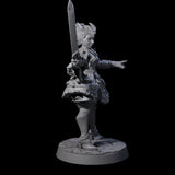 Lionheart Fighter Miniature for Dungeons and Dragons, Pathfinder or other TTRPGs