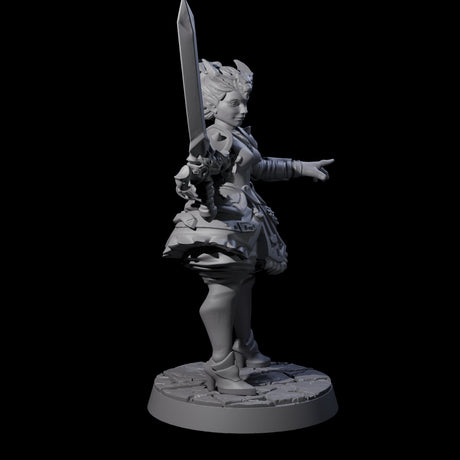Lionheart Fighter Miniature for Dungeons and Dragons, Pathfinder or other TTRPGs