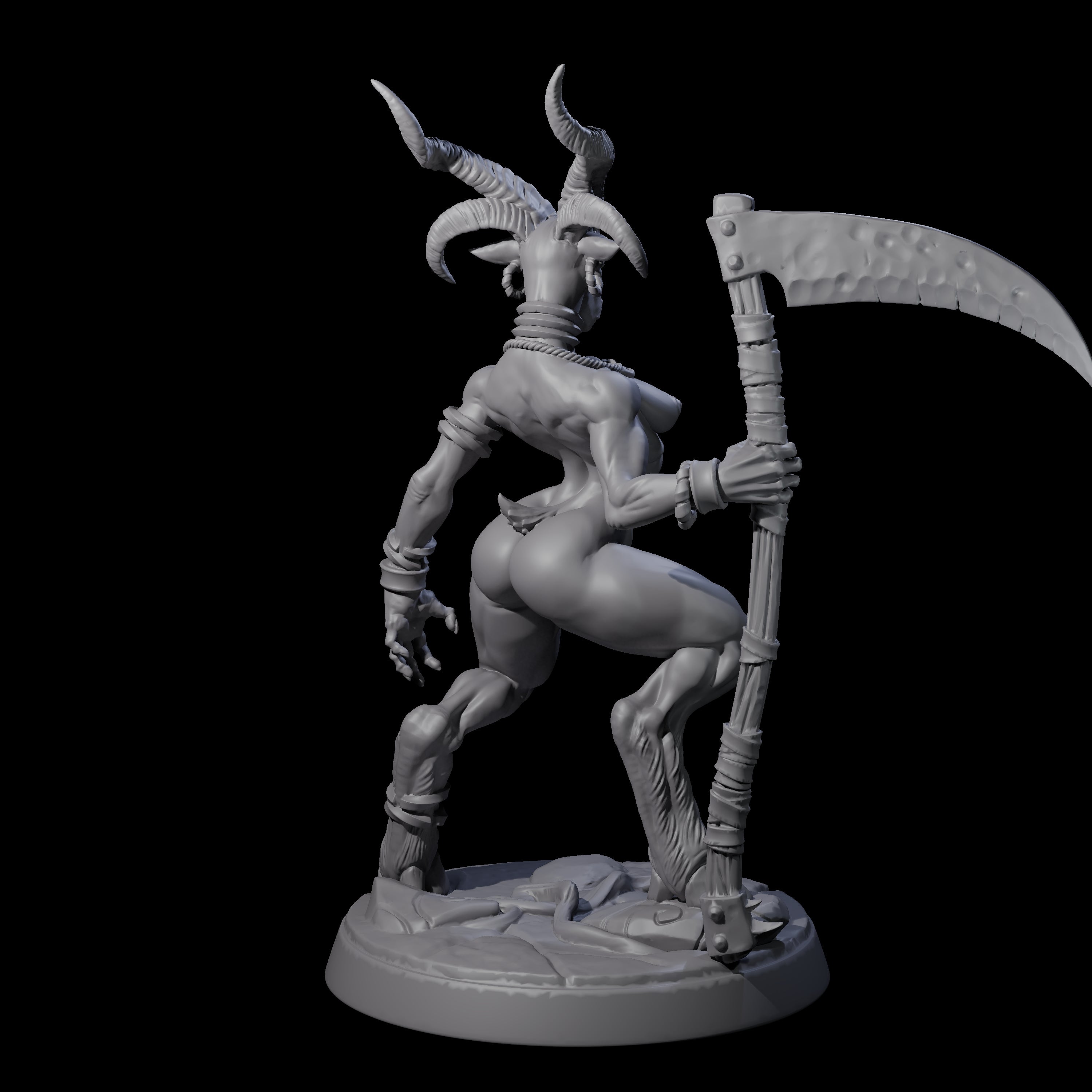 Lithe Beastwoman Miniature for Dungeons and Dragons, Pathfinder or other TTRPGs