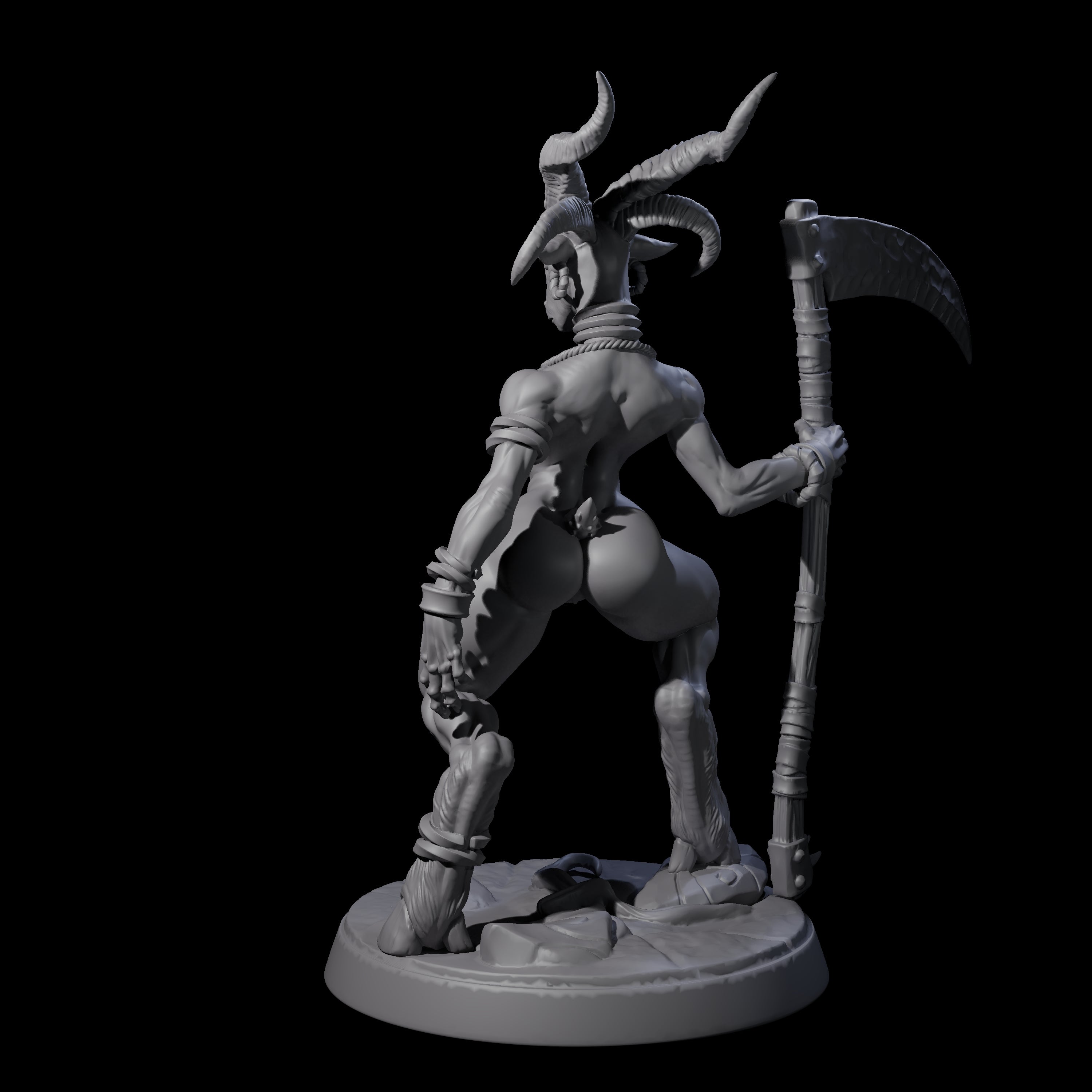 Lithe Beastwoman Miniature for Dungeons and Dragons, Pathfinder or other TTRPGs