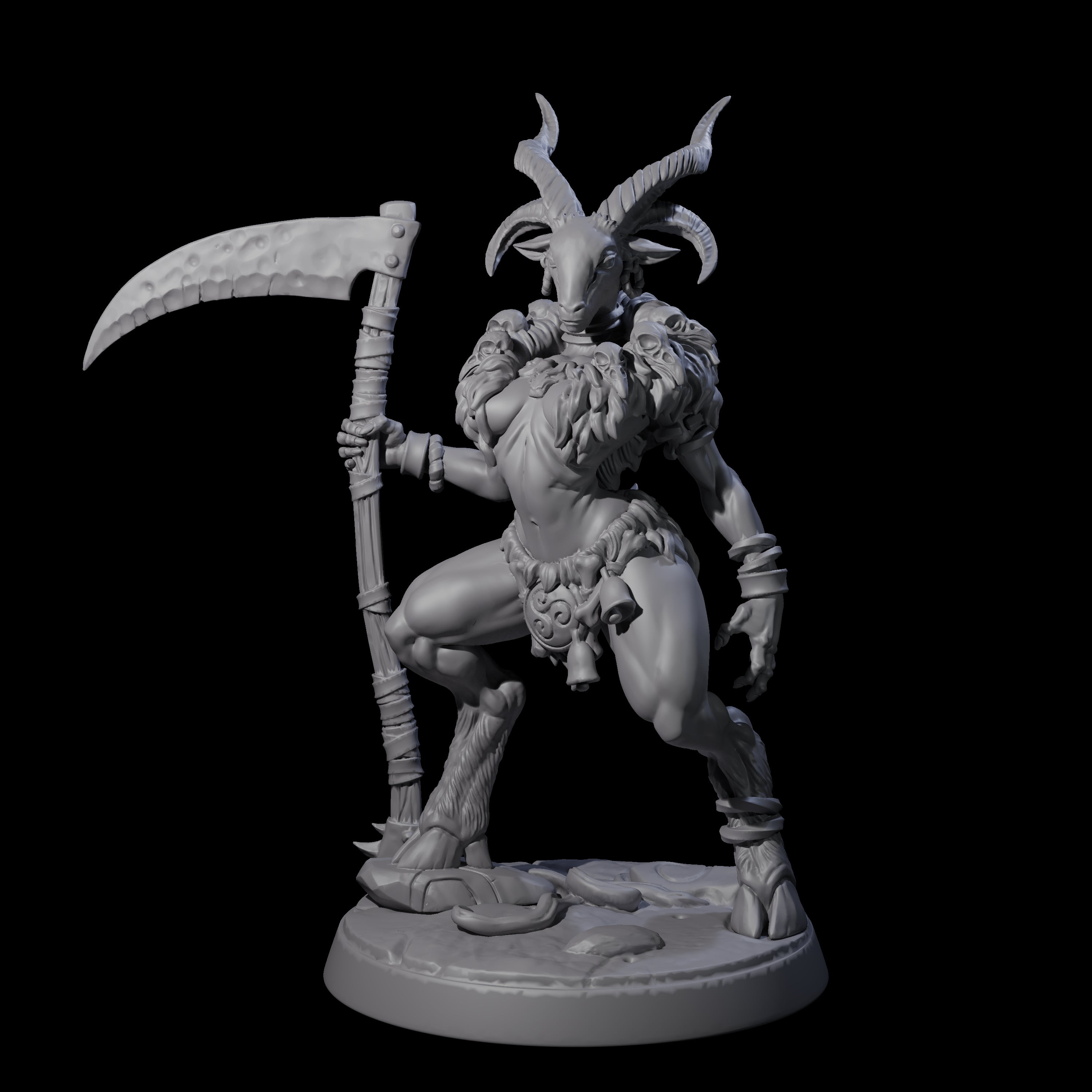 Lithe Beastwoman Miniature for Dungeons and Dragons, Pathfinder or other TTRPGs