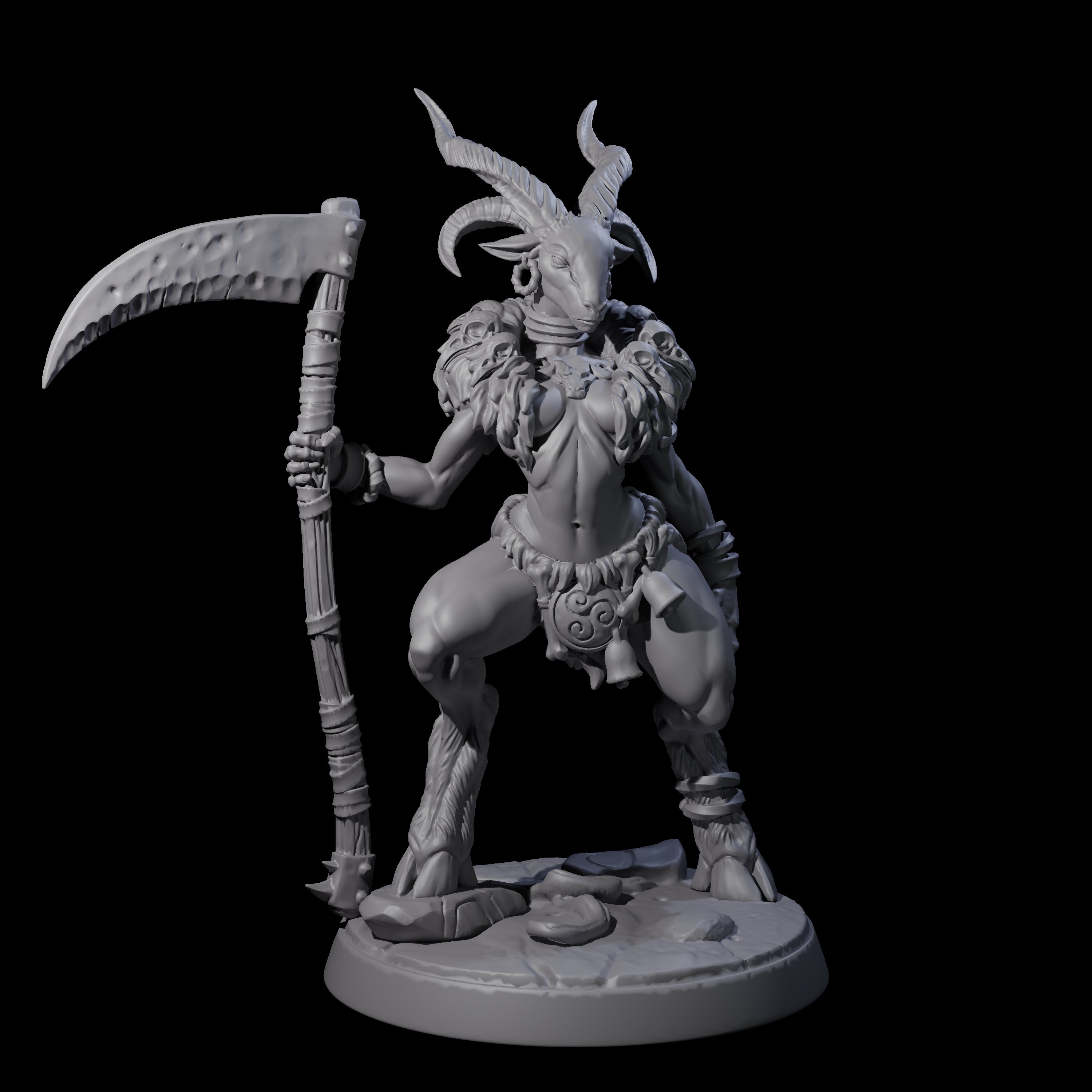 Lithe Beastwoman Miniature for Dungeons and Dragons, Pathfinder or other TTRPGs