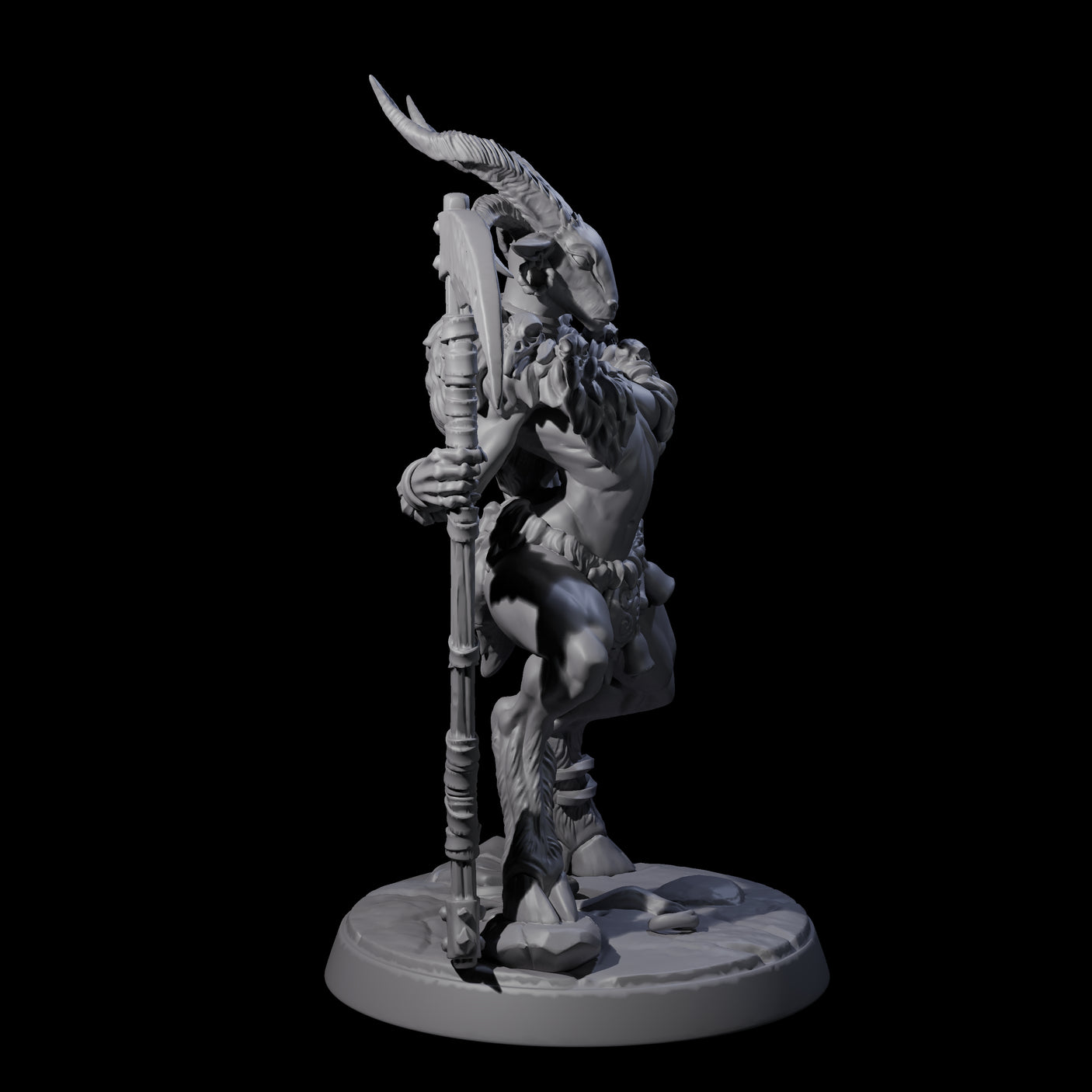 Lithe Beastwoman Miniature for Dungeons and Dragons, Pathfinder or other TTRPGs