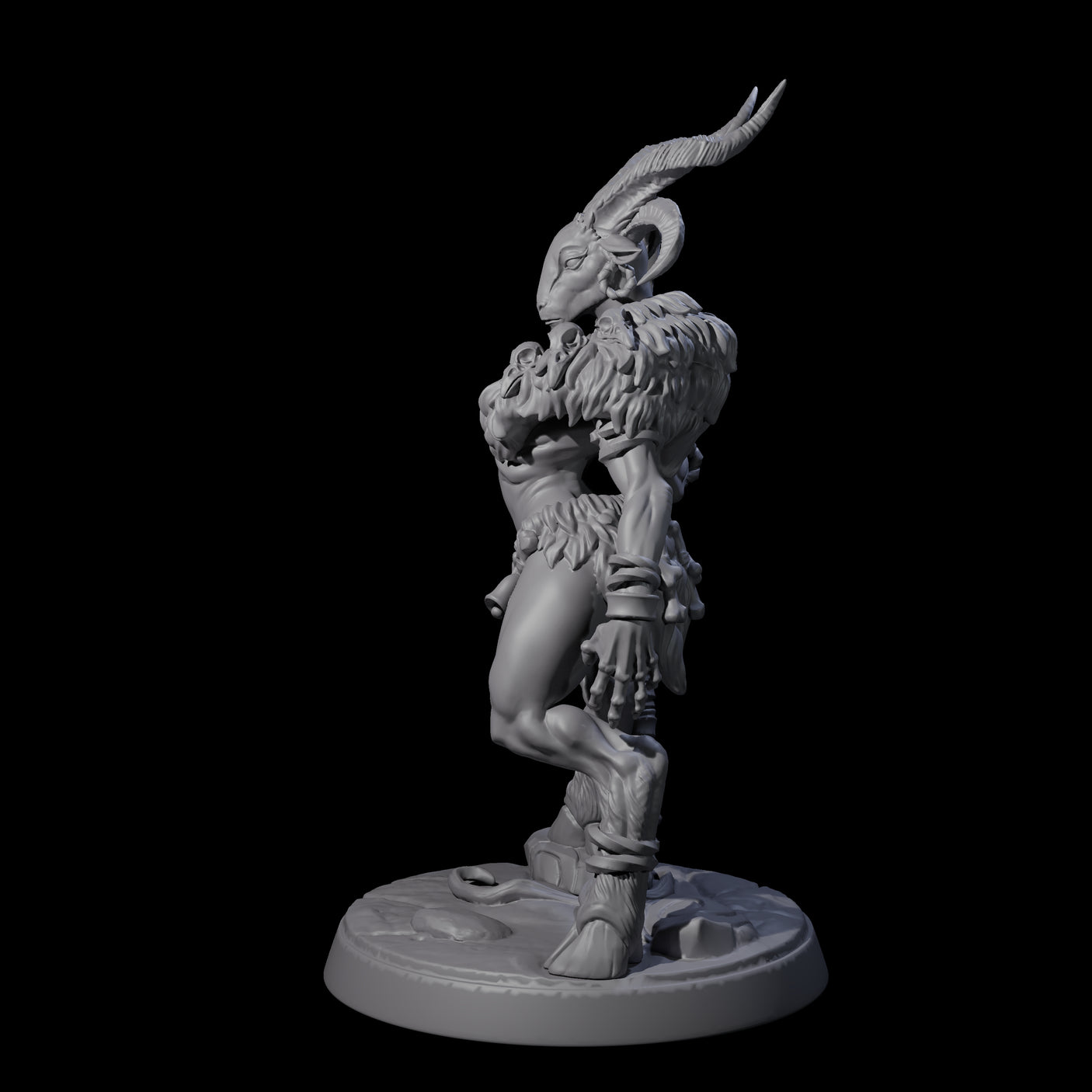 Lithe Beastwoman Miniature for Dungeons and Dragons, Pathfinder or other TTRPGs