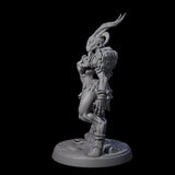 Lithe Beastwoman Miniature for Dungeons and Dragons, Pathfinder or other TTRPGs