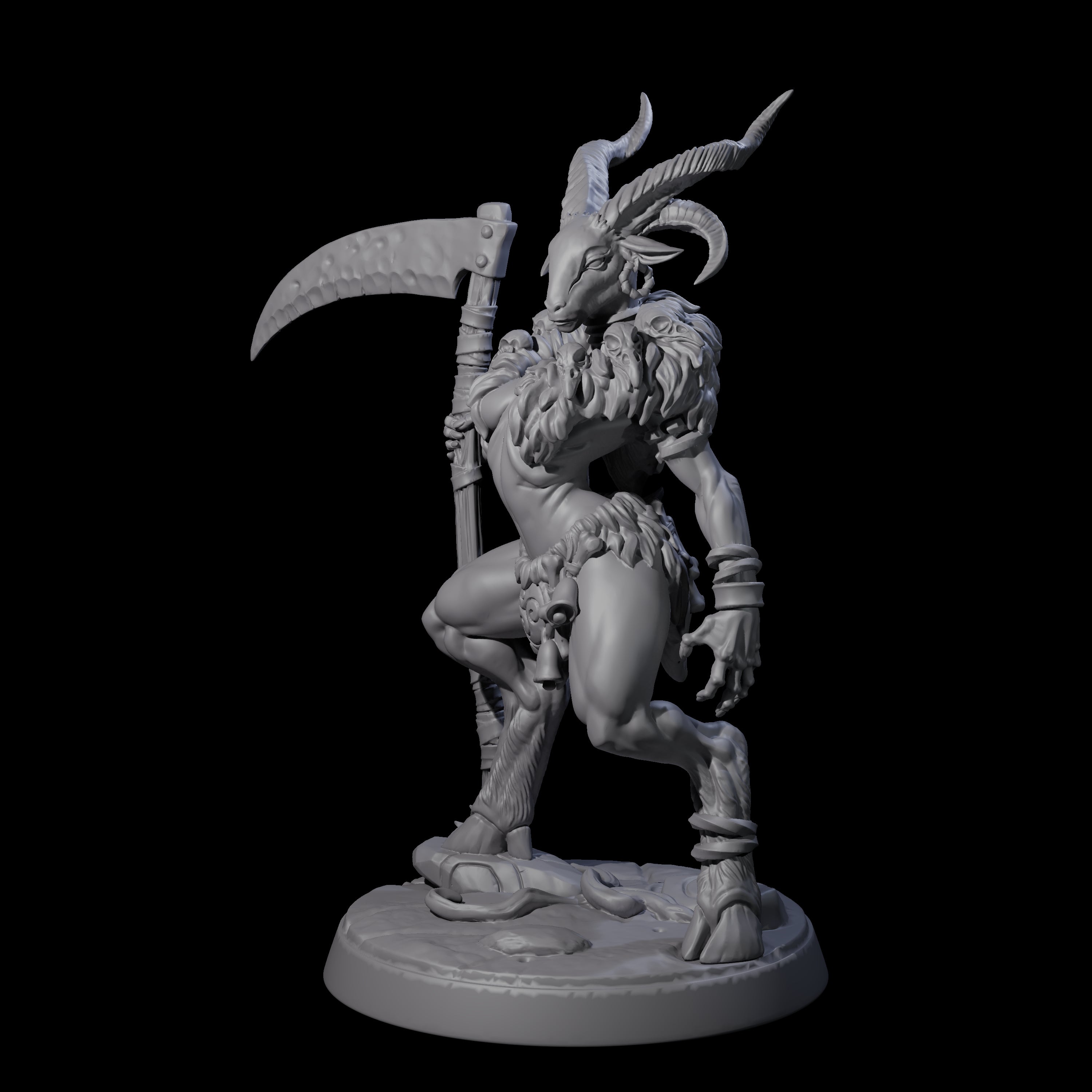 Lithe Beastwoman Miniature for Dungeons and Dragons, Pathfinder or other TTRPGs