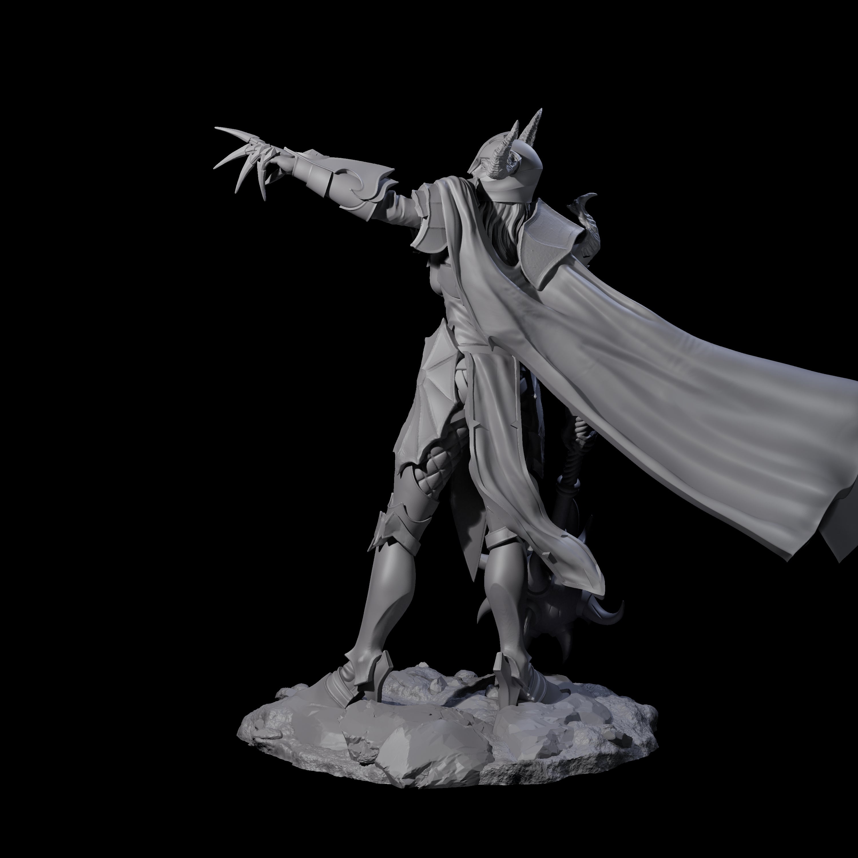 Lithe Warrior of Demons Miniature for Dungeons and Dragons, Pathfinder or other TTRPGs