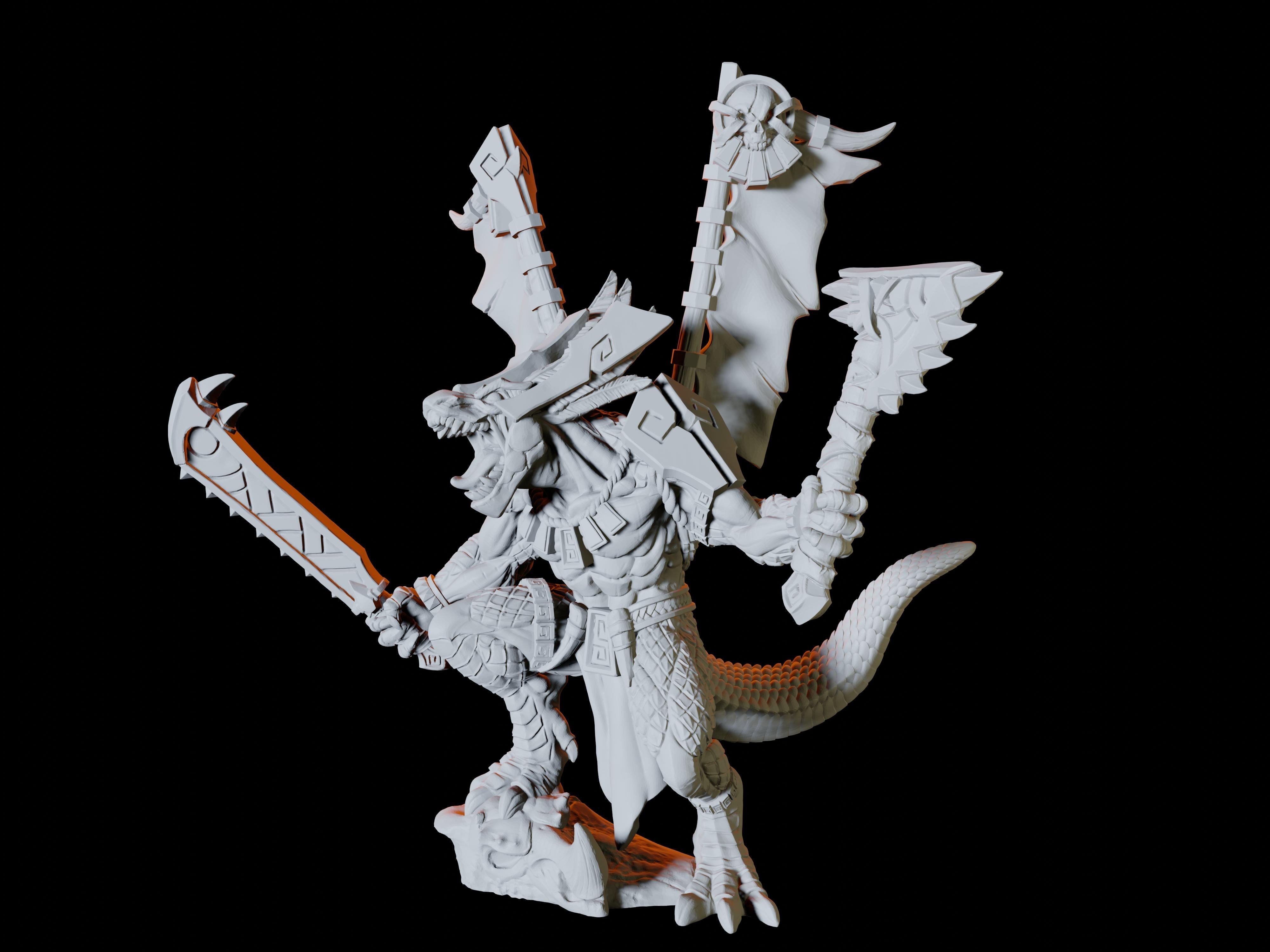 Lizardfolk Champion Miniature for Dungeons and Dragons - Myth Forged