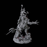 Lizardfolk Champion riding a Velociraptor Miniature for Dungeons and Dragons, Pathfinder or other TTRPGs
