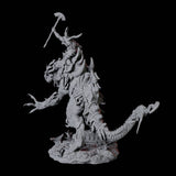 Lizardfolk Champion riding a Velociraptor Miniature for Dungeons and Dragons, Pathfinder or other TTRPGs