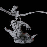 Lizardfolk Flying on Pterodactyl B Miniature for Dungeons and Dragons, Pathfinder or other TTRPGs