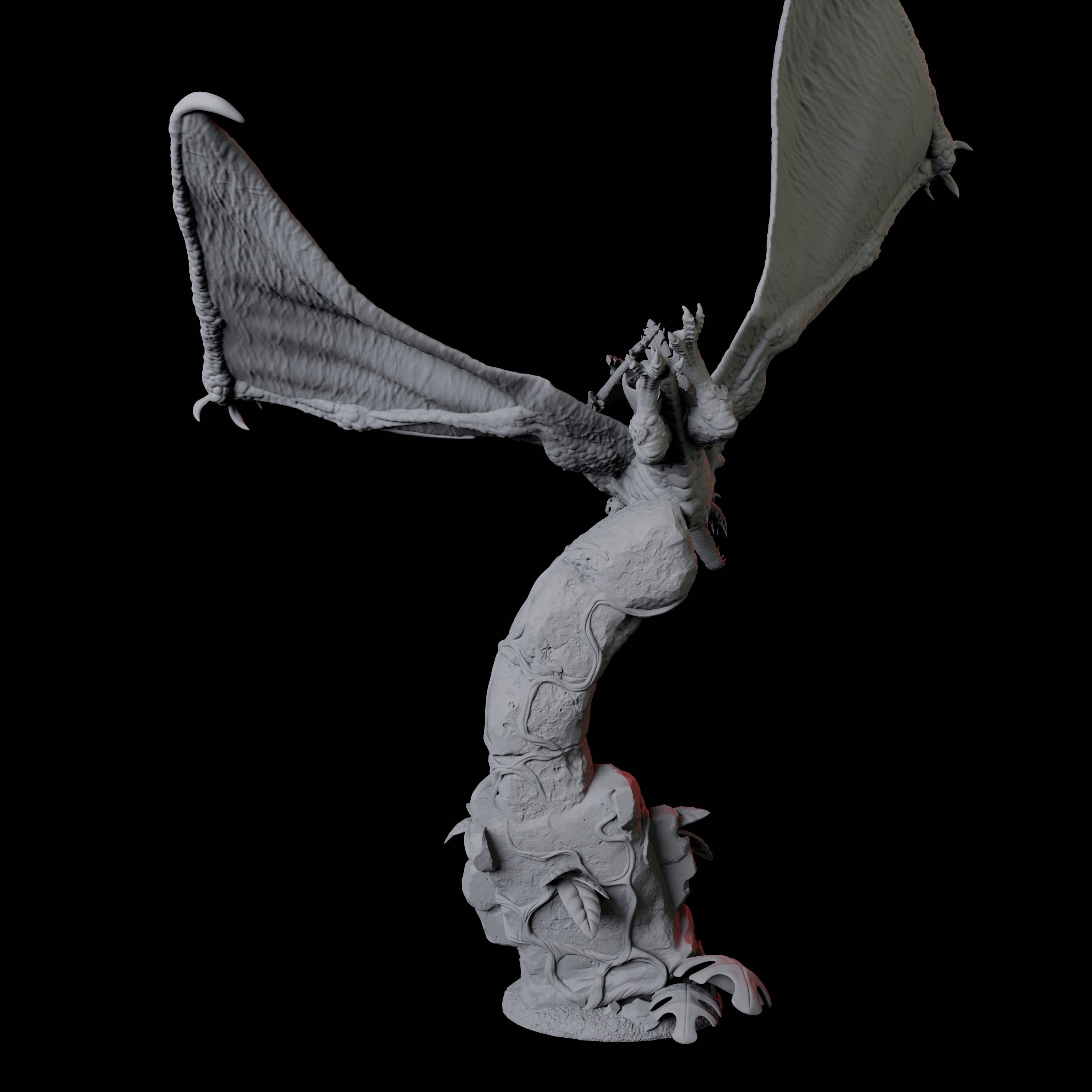 Lizardfolk Flying on Pterodactyl C Miniature for Dungeons and Dragons, Pathfinder or other TTRPGs