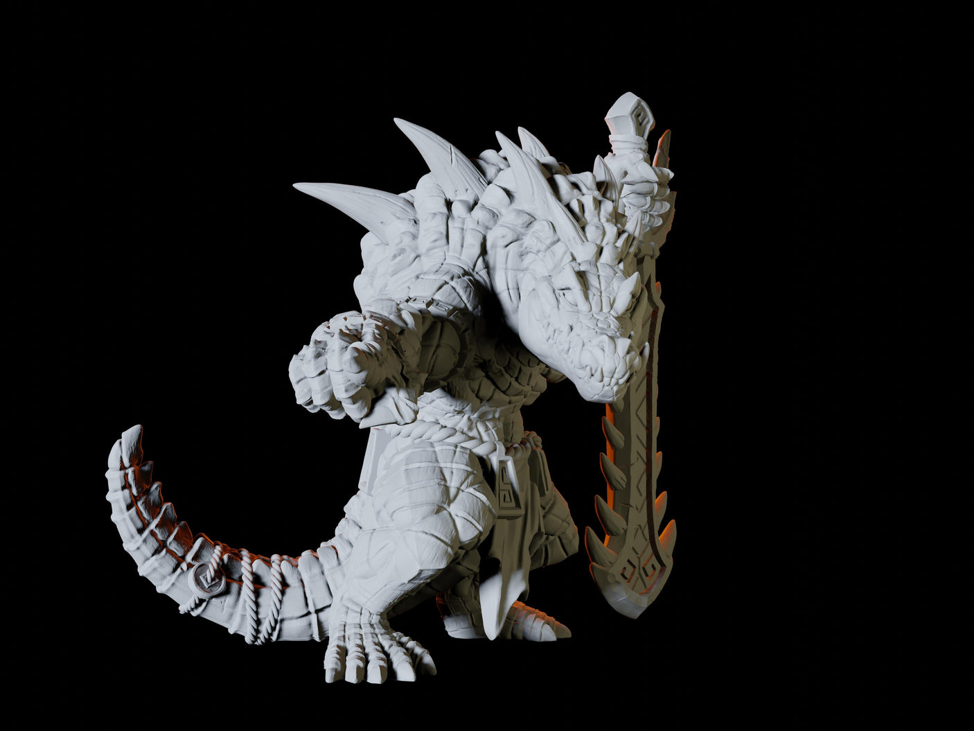 Lizardfolk King Miniature for Dungeons and Dragons, Pathfinder or other TTRPGs