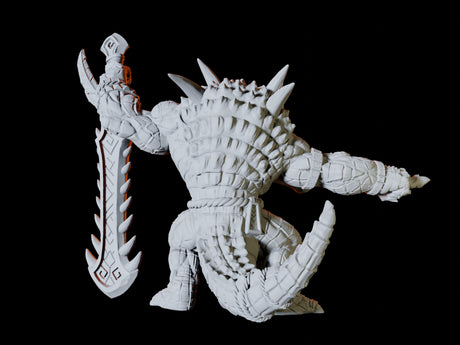 Lizardfolk King Miniature for Dungeons and Dragons, Pathfinder or other TTRPGs
