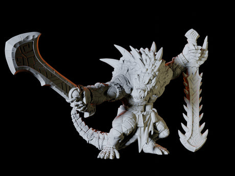 Lizardfolk King Miniature for Dungeons and Dragons, Pathfinder or other TTRPGs