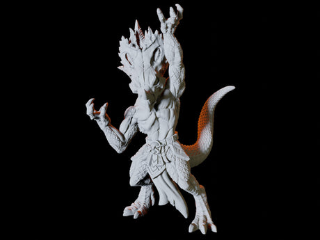 Lizardfolk Shaman Miniature for Dungeons and Dragons, Pathfinder or other TTRPGs