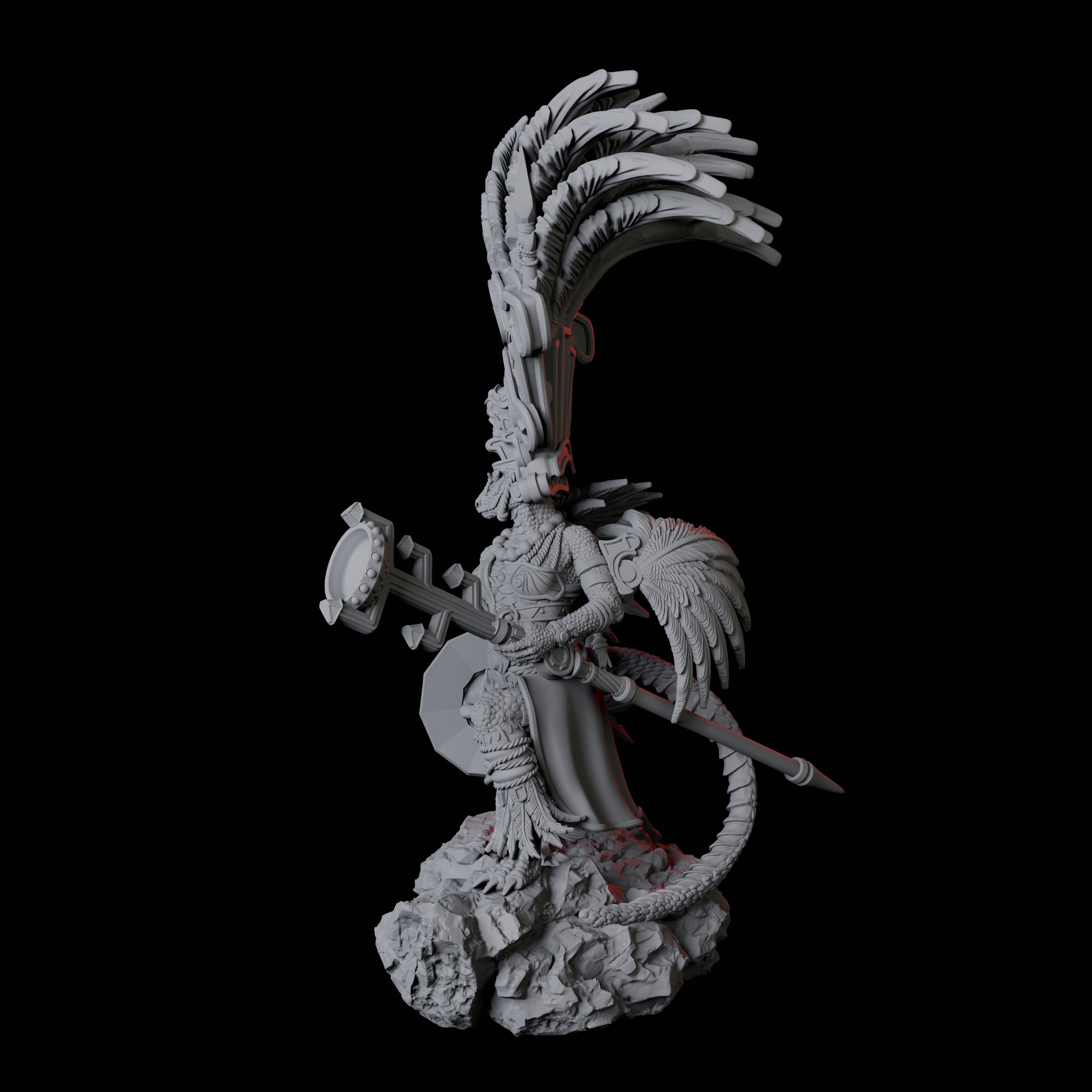 Lizardfolk Sundancer A Miniature for Dungeons and Dragons, Pathfinder or other TTRPGs