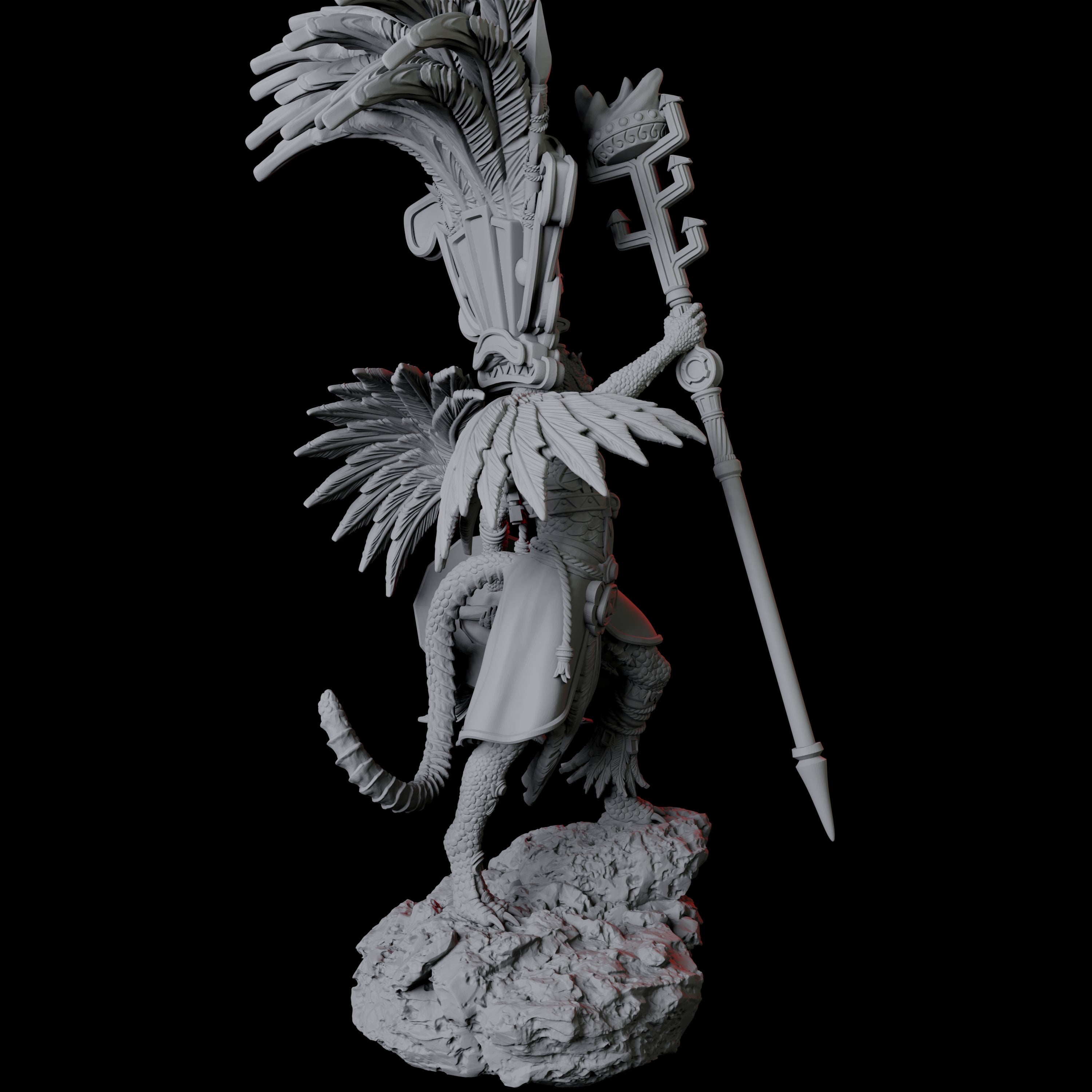 Lizardfolk Sundancer B Miniature for Dungeons and Dragons, Pathfinder or other TTRPGs