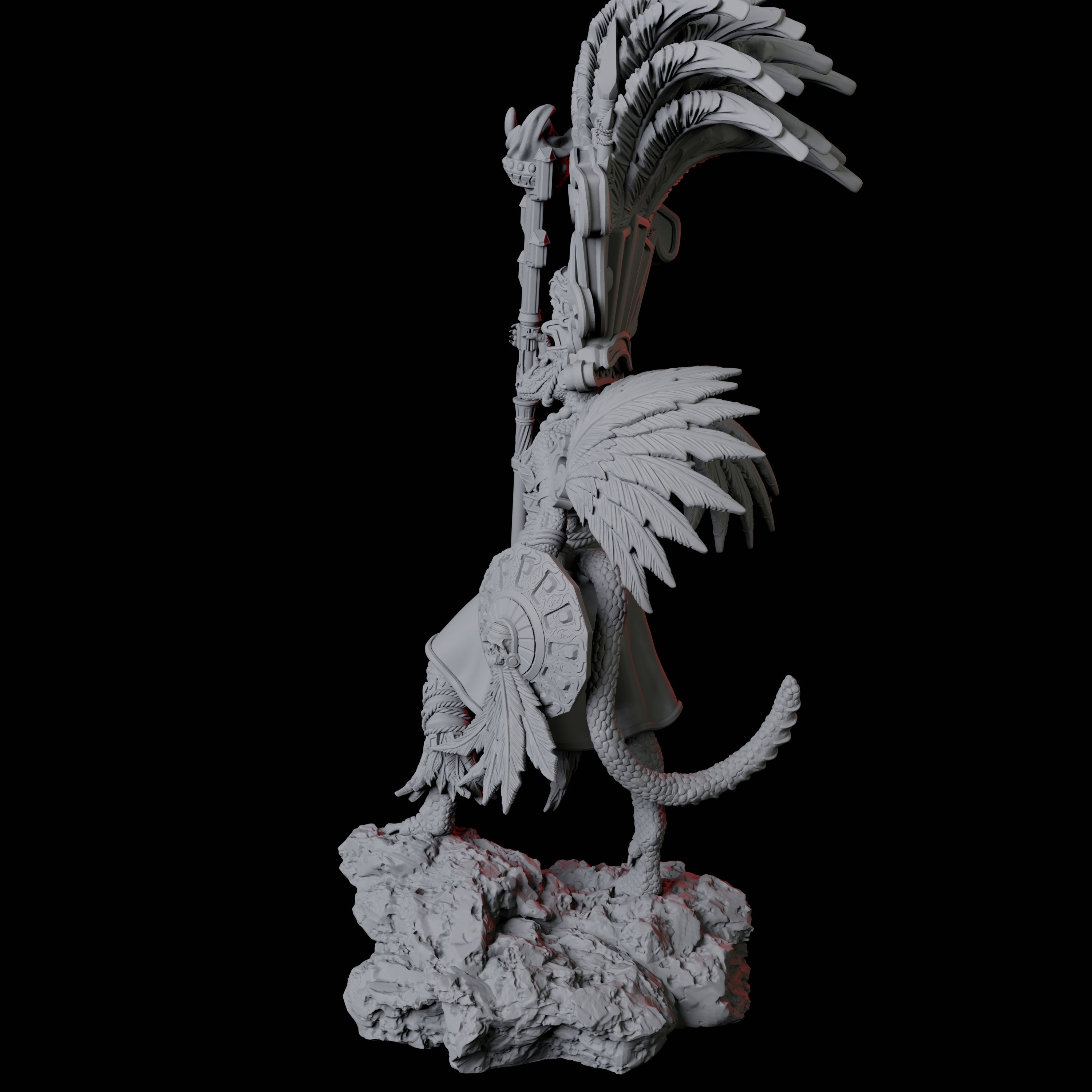 Lizardfolk Sundancer B Miniature for Dungeons and Dragons, Pathfinder or other TTRPGs