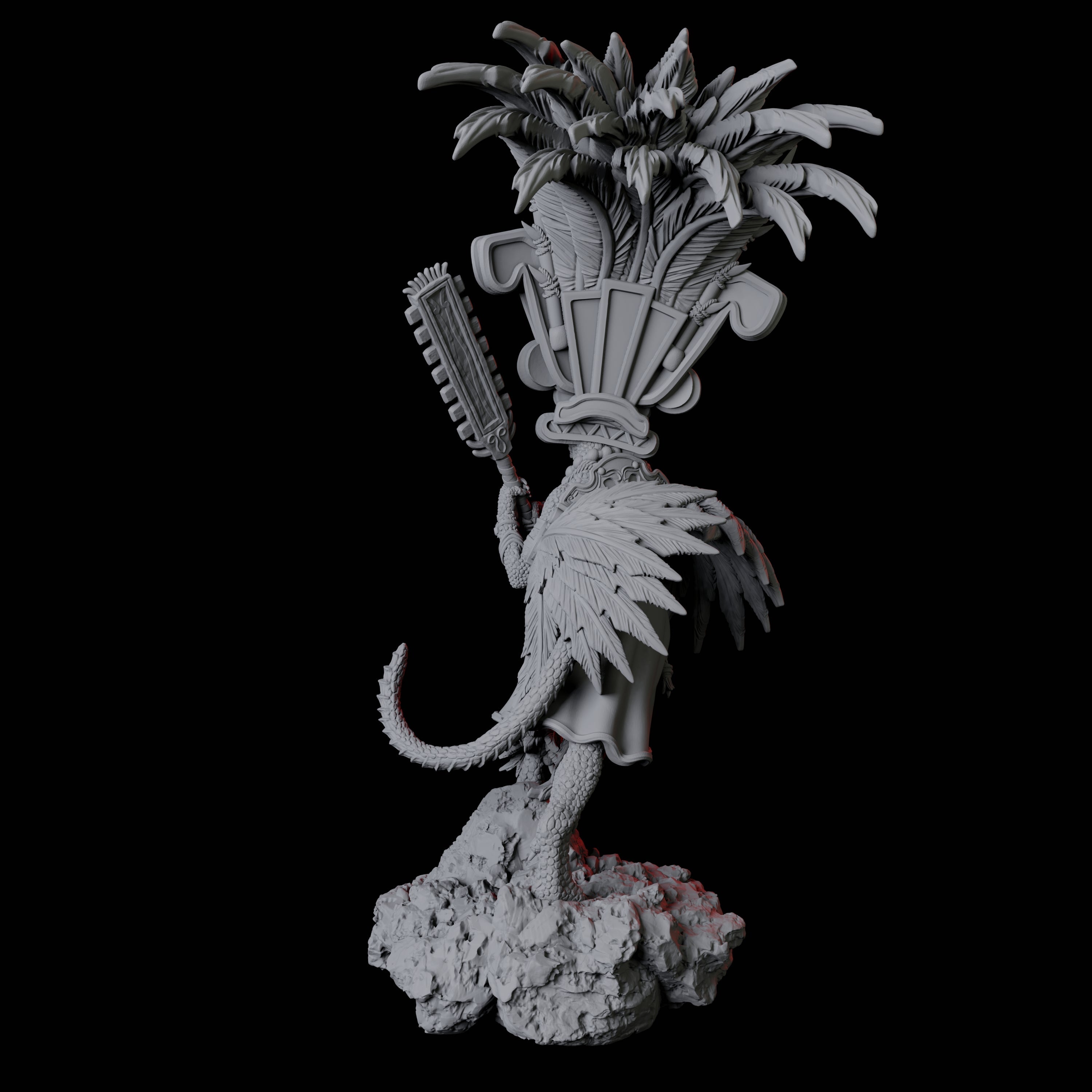 Lizardfolk Sundancer C Miniature for Dungeons and Dragons, Pathfinder or other TTRPGs