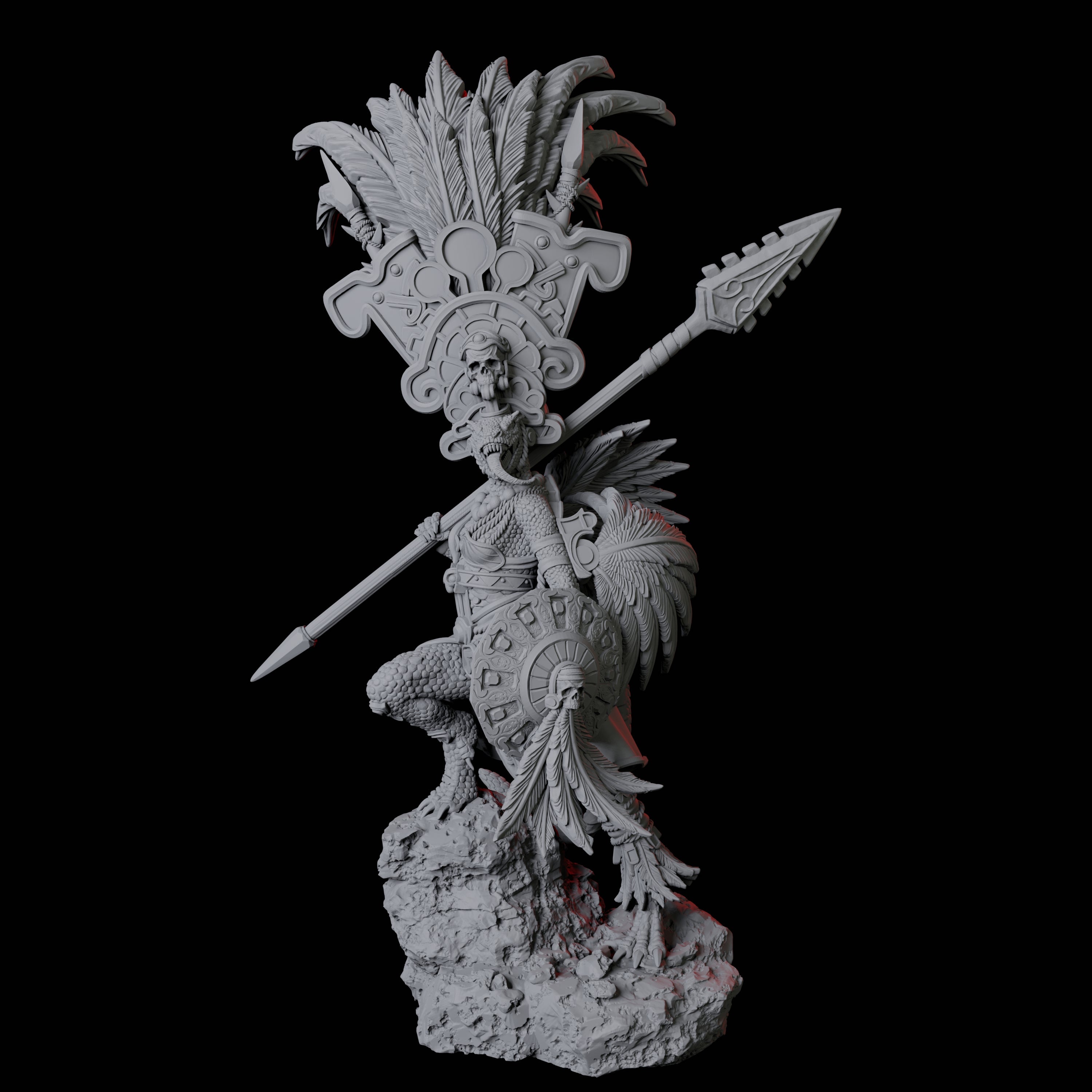 Lizardfolk Sundancer D Miniature for Dungeons and Dragons, Pathfinder or other TTRPGs