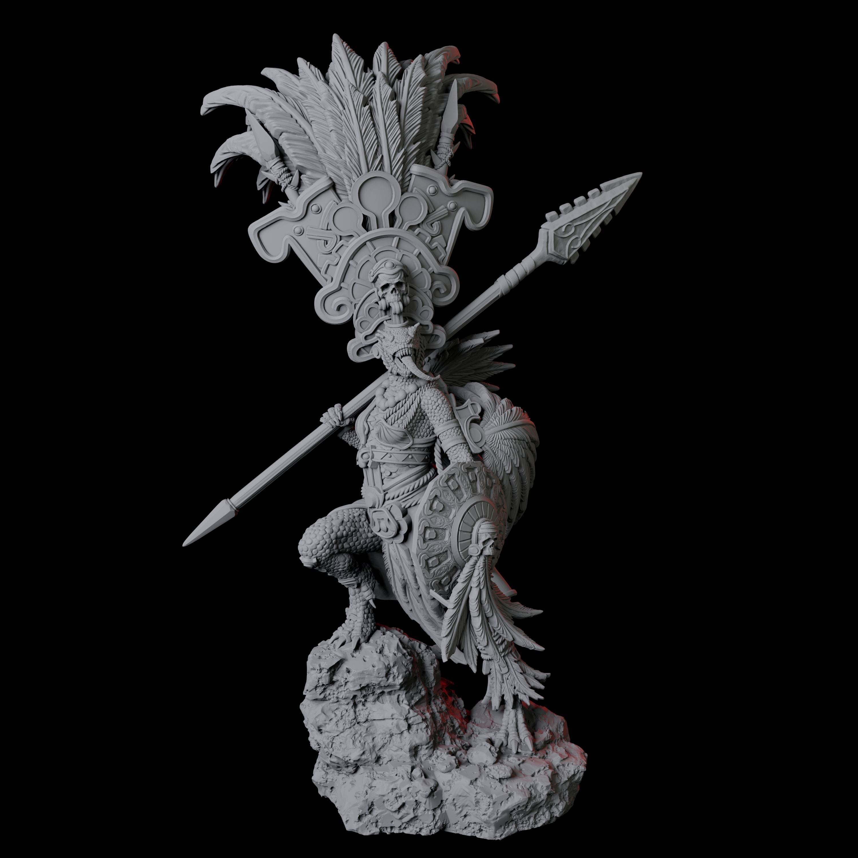 Lizardfolk Sundancer D Miniature for Dungeons and Dragons, Pathfinder or other TTRPGs