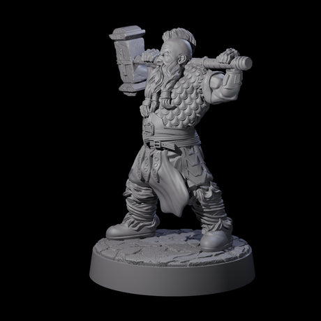 Lomdas - Resting Dwarf Fighter Miniature for Dungeons and Dragons, Pathfinder or other TTRPGs