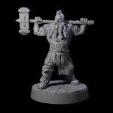 Lomdas - Resting Dwarf Fighter Miniature for Dungeons and Dragons, Pathfinder or other TTRPGs