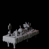 Long Feast Table Miniature for Dungeons and Dragons, Pathfinder or other TTRPGs
