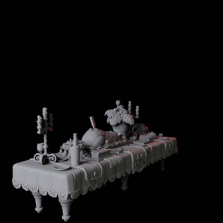 Long Feast Table Miniature for Dungeons and Dragons, Pathfinder or other TTRPGs