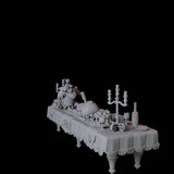 Long Feast Table Miniature for Dungeons and Dragons, Pathfinder or other TTRPGs