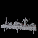 Long Feast Table Miniature for Dungeons and Dragons, Pathfinder or other TTRPGs