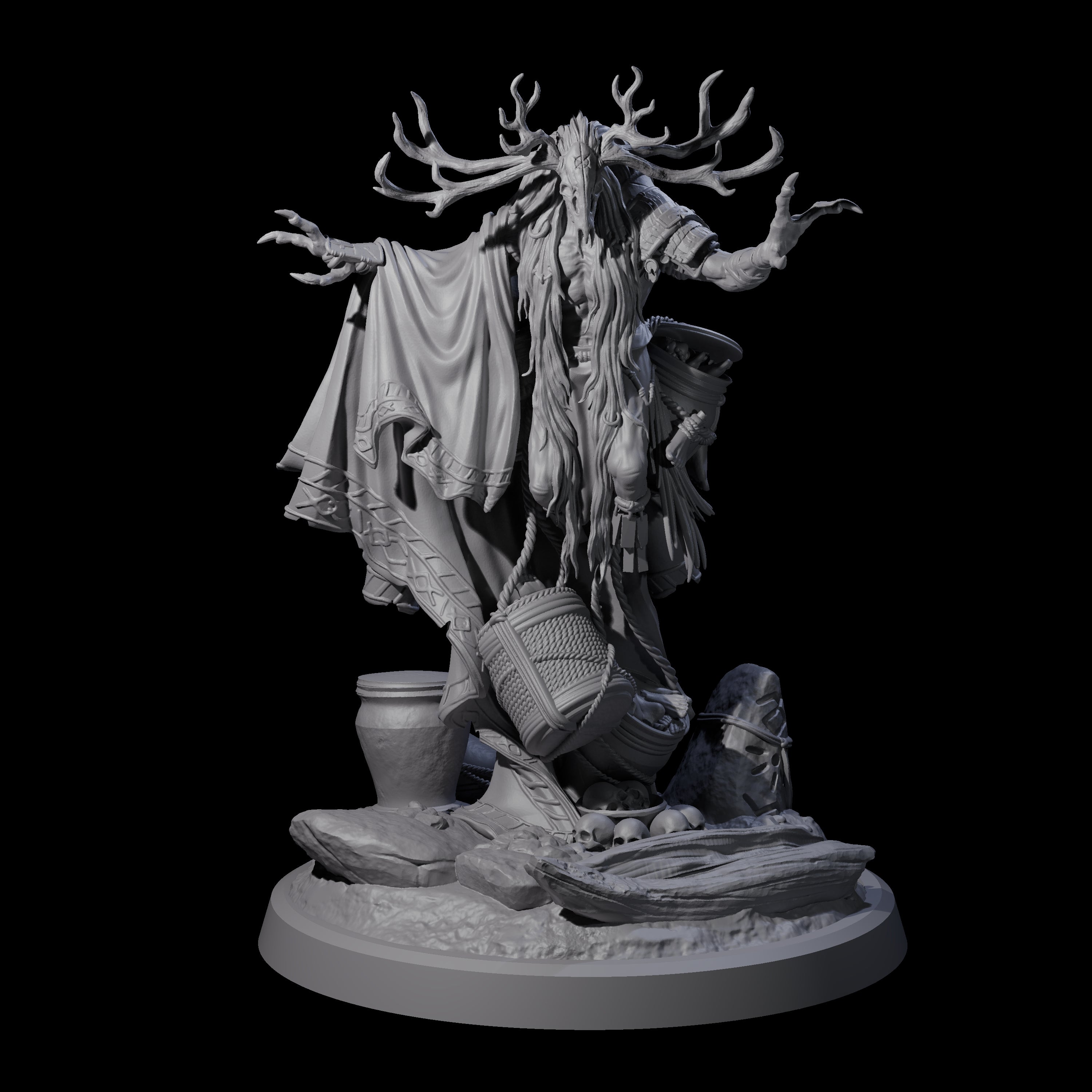 Looming Druid of the Blight A Miniature for Dungeons and Dragons, Pathfinder or other TTRPGs