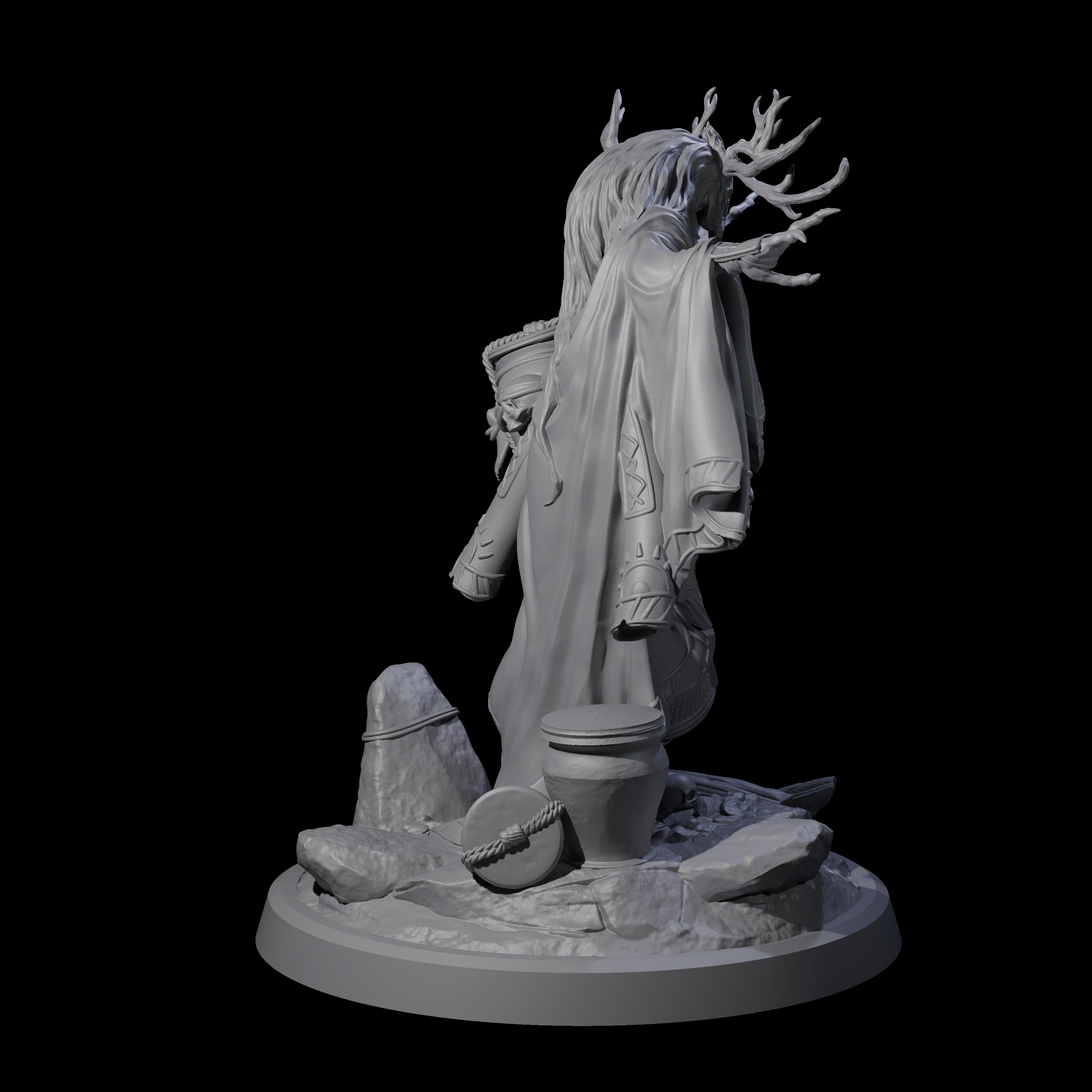 Looming Druid of the Blight A Miniature for Dungeons and Dragons, Pathfinder or other TTRPGs