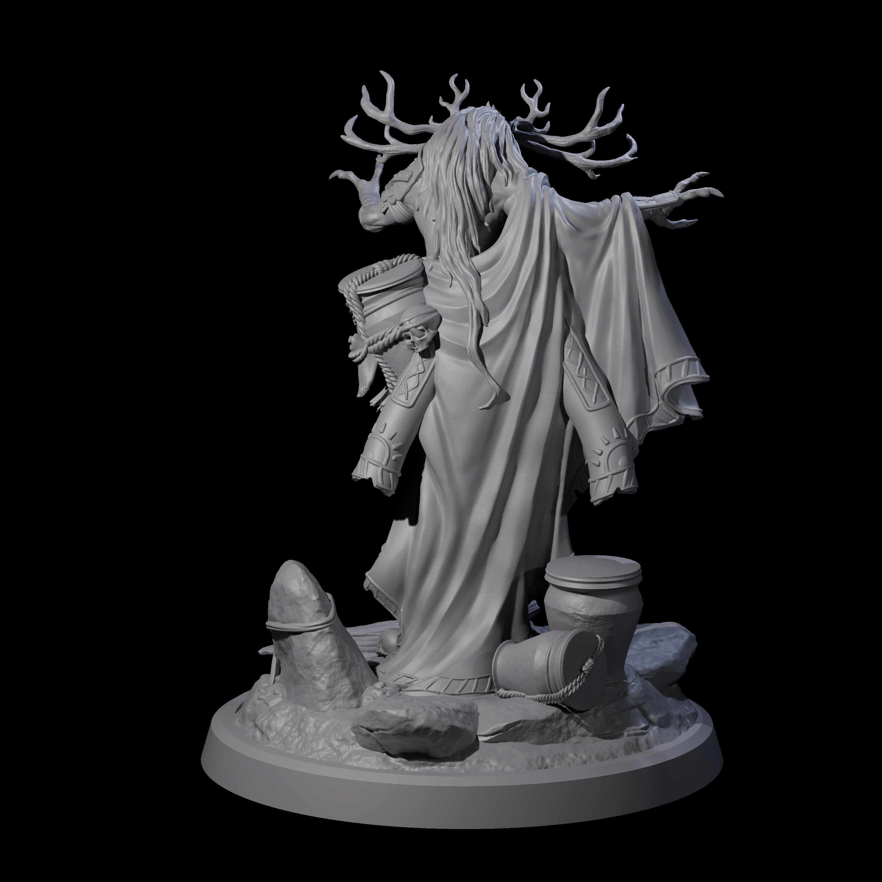 Looming Druid of the Blight A Miniature for Dungeons and Dragons, Pathfinder or other TTRPGs