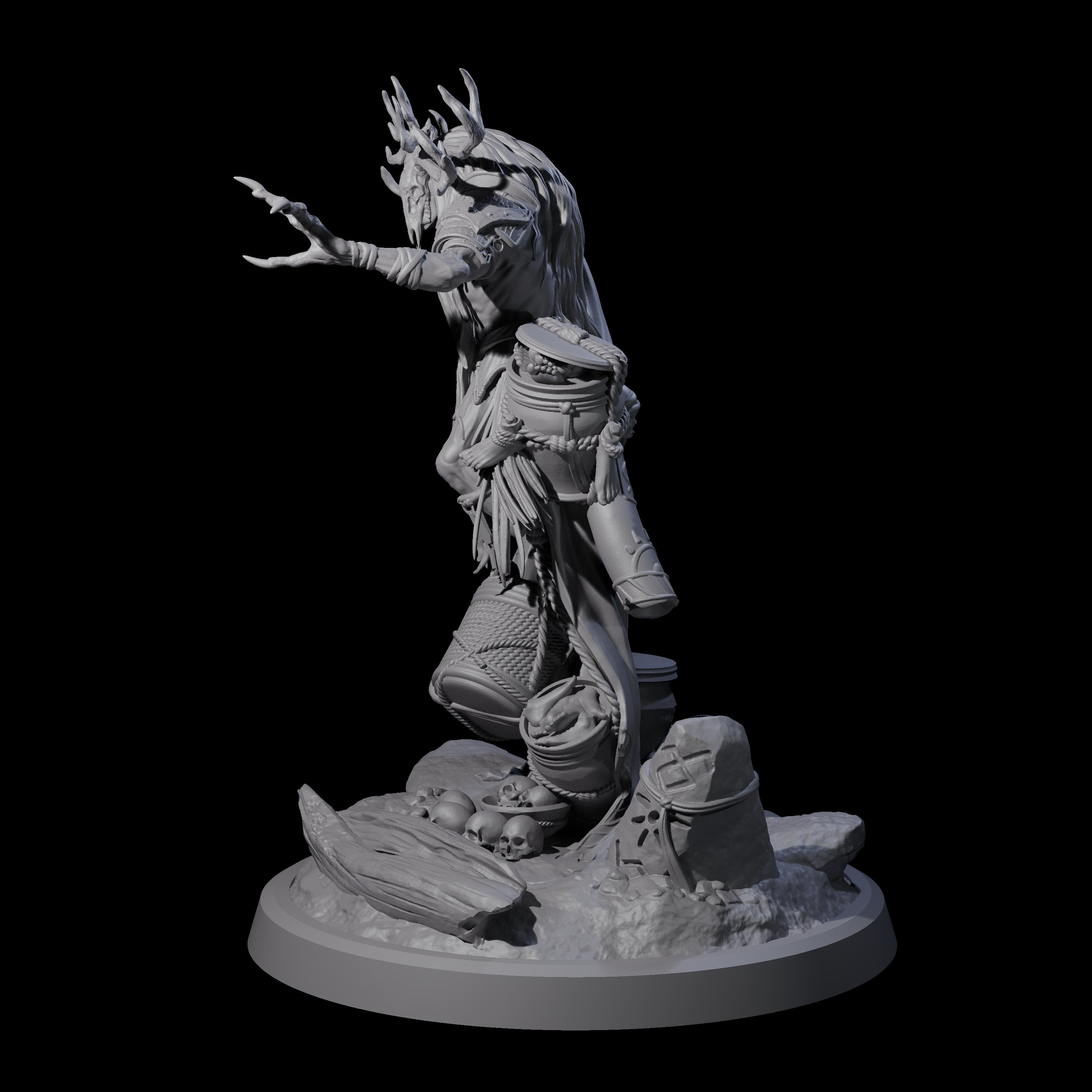 Looming Druid of the Blight A Miniature for Dungeons and Dragons, Pathfinder or other TTRPGs