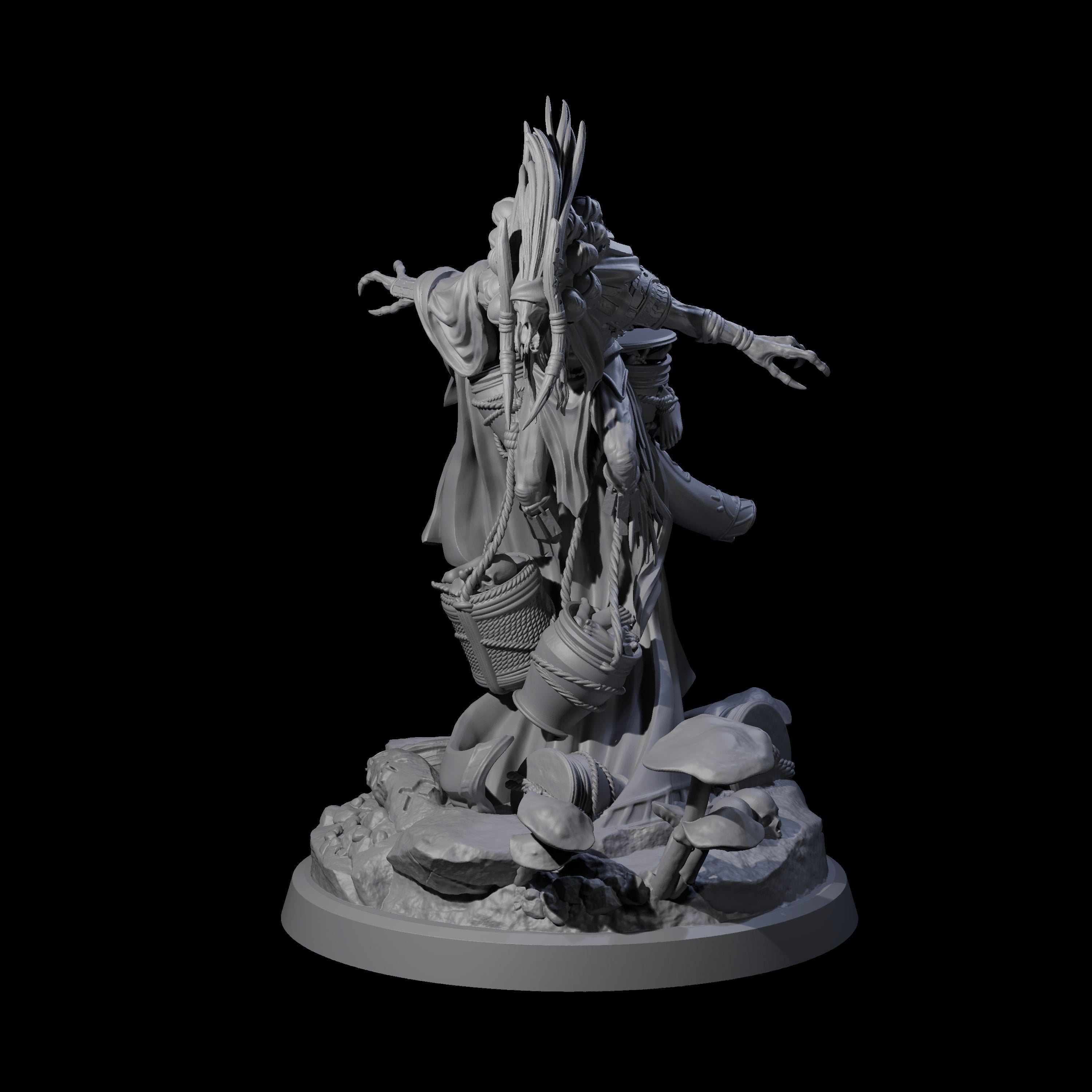 Looming Druid of the Blight B Miniature for Dungeons and Dragons, Pathfinder or other TTRPGs