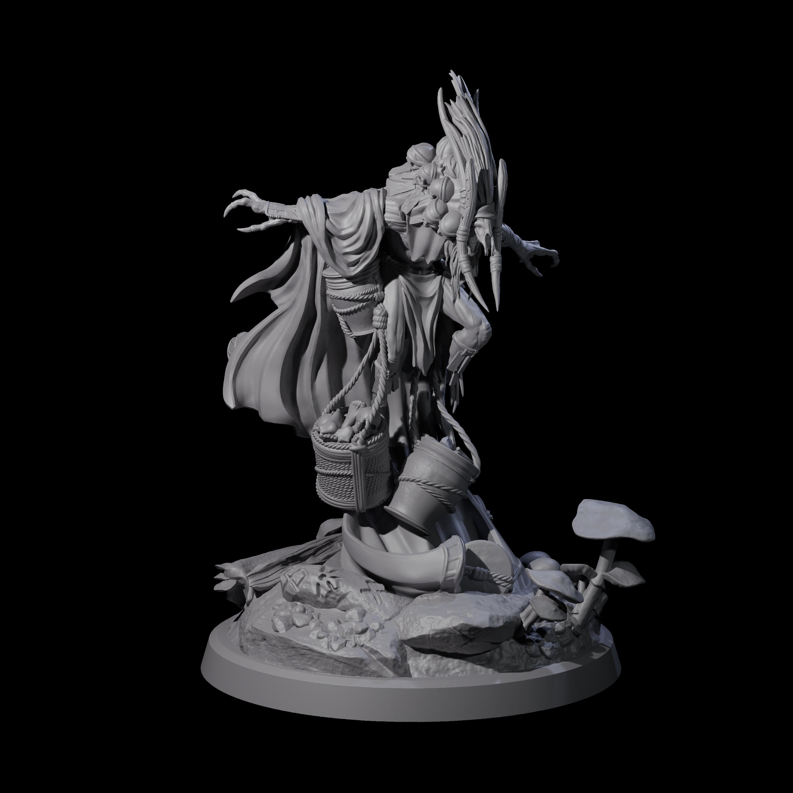 Looming Druid of the Blight B Miniature for Dungeons and Dragons, Pathfinder or other TTRPGs