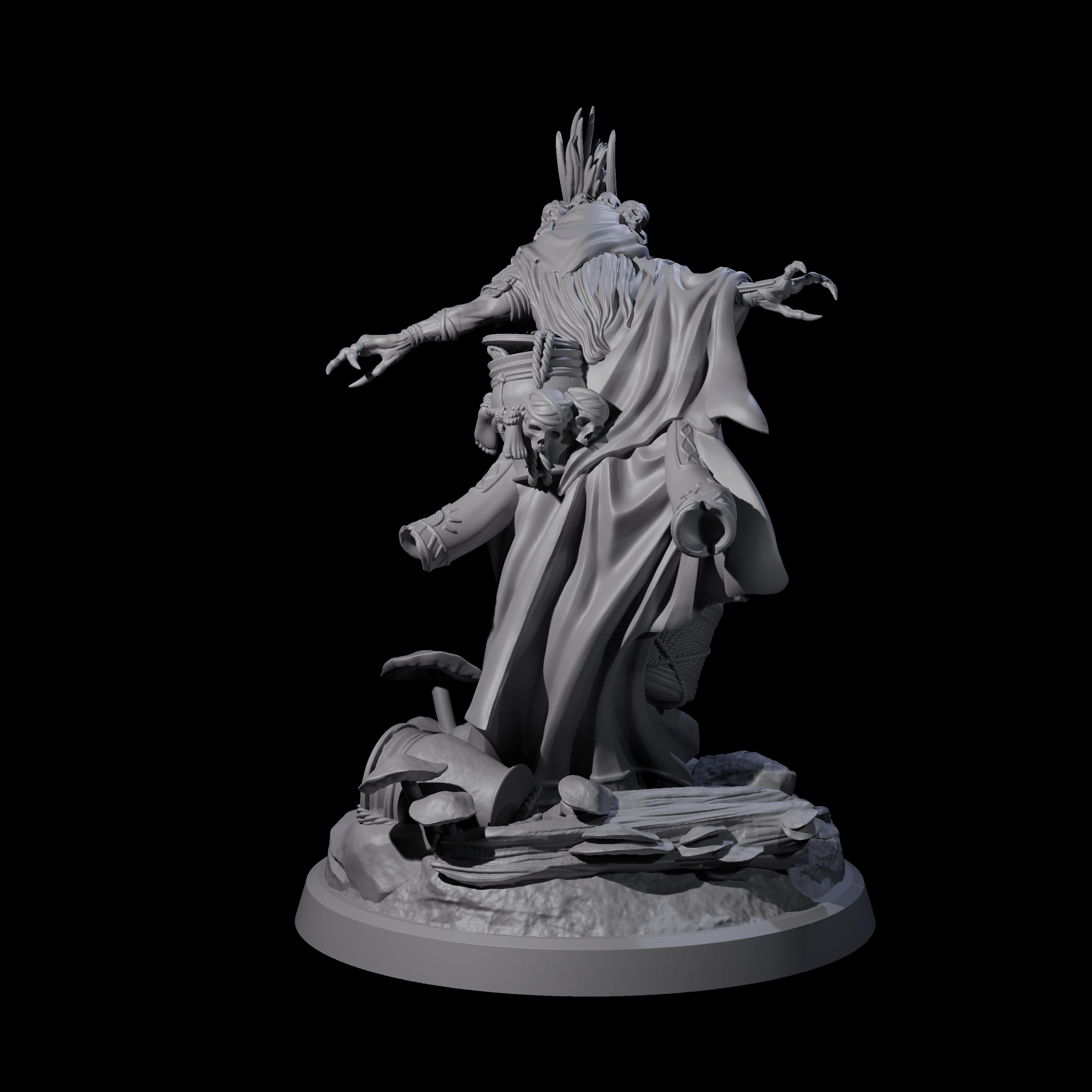 Looming Druid of the Blight B Miniature for Dungeons and Dragons, Pathfinder or other TTRPGs